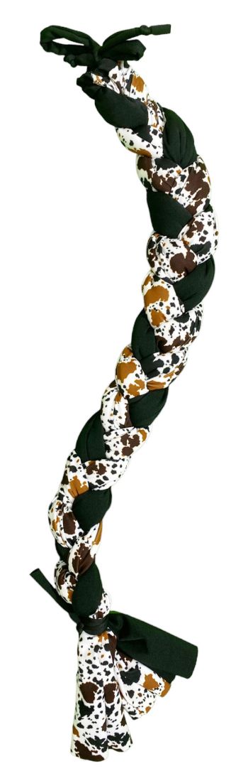 Cow Print Braid-In Lycra Tail Bag