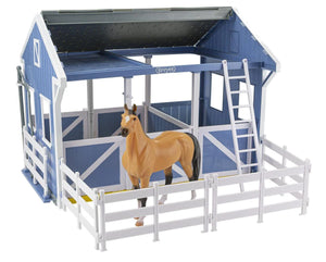 Deluxe Country Stable with Horse & Wash Stall