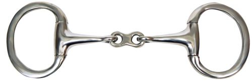 stainless steel eggbutt d ring bit w/ 5' dog bone mouth