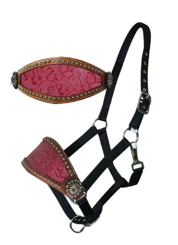 Pink Filigree Inlay Bronc Halter