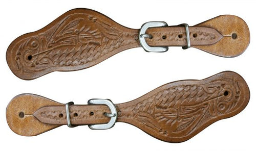 Youth Tooled Spur Straps