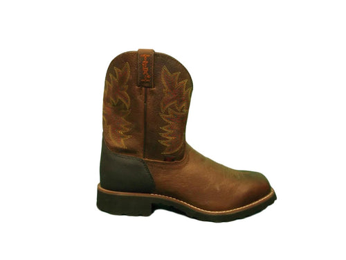 Tony Lama Kids Square Toe Bark Badger Cow Boots