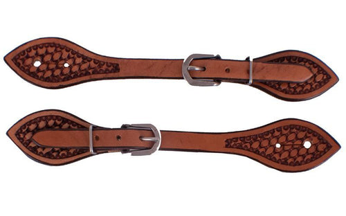 Men's Basketweave Spur Straps