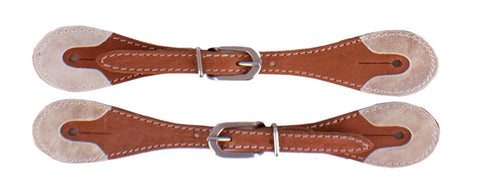 Men's Light Oil Spur Straps With Rawhide Ends